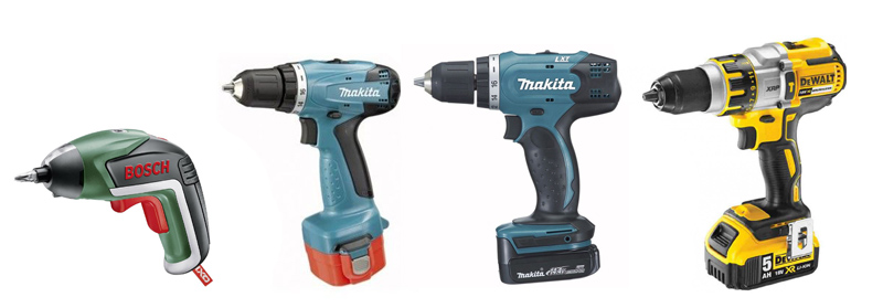 Aku šroubováky Bosch, Makita, Dewalt